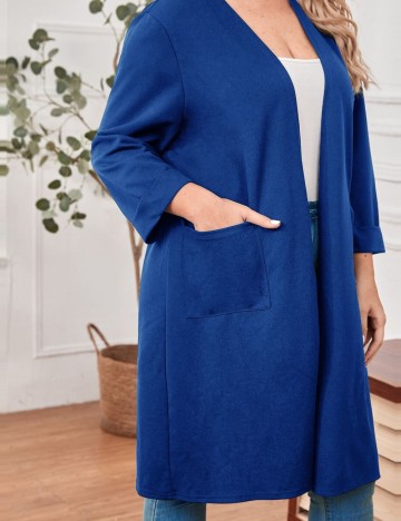 Cardigan Shein Curve+, albastru