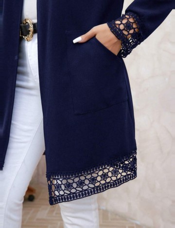 Cardigan Shein Curve+, bleumarin