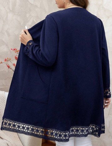 Cardigan Shein Curve+, bleumarin