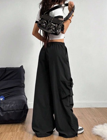 Pantaloni cargo Shein, negru