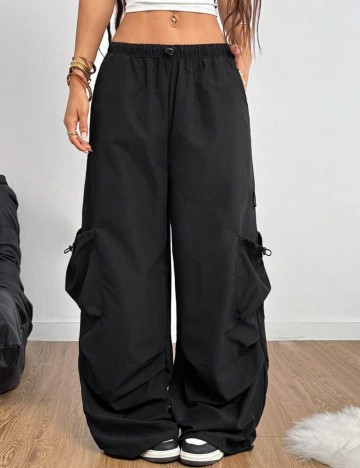 Pantaloni cargo Shein, negru