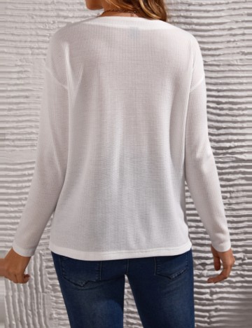 Bluză cu nasturi Shein, alb