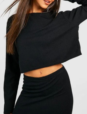 Bluză Boohoo, negru