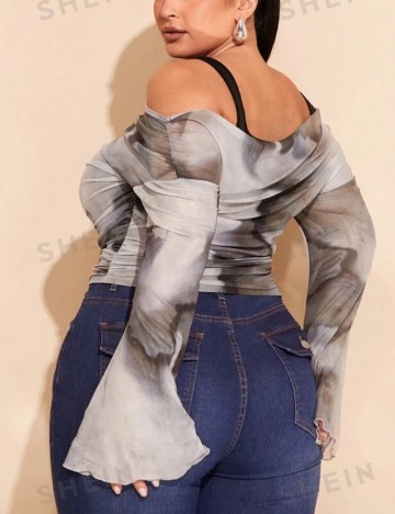 Bluză Shein Curve+, mix culori