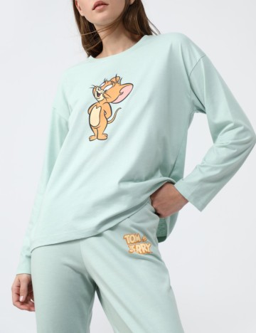 Bluză de pijama Lefties, verde