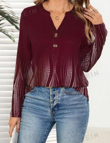 Bluză Shein Emery Rose, vișiniu