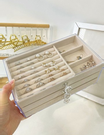 Cutie pentru bijuterii Shein, bej