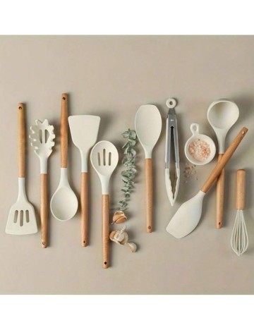Set ustensile pentru bucătărie Shein, bej