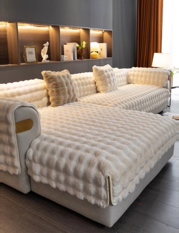 Cuvertură Shein, crem