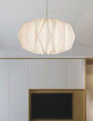 Lampă de tavan din hârtie Shein, alb