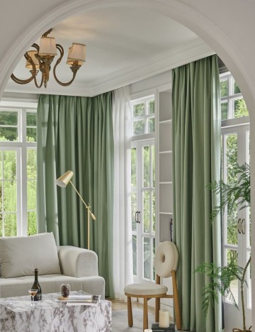 Draperie Shein, verde