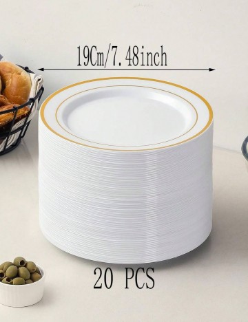 Set farfurii Shein, alb