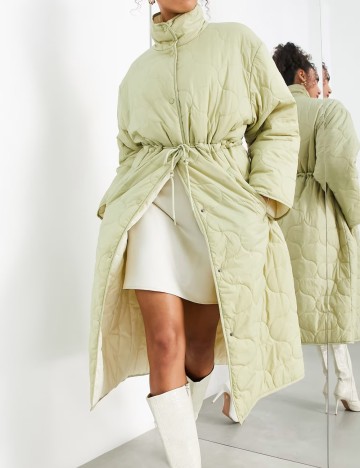 Jachetă lungă ASOS, verde