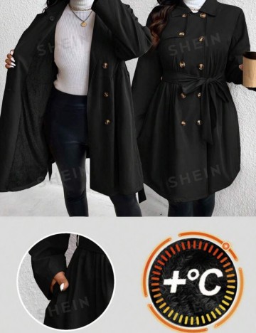 Jachetă Shein Curve+, negru