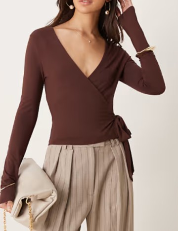 Bluză Miss Selfridge, maro