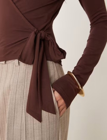 Bluză Miss Selfridge, maro