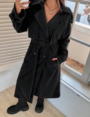 Palton Shein, negru