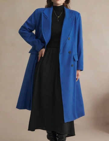 Palton Shein Curve+, albastru