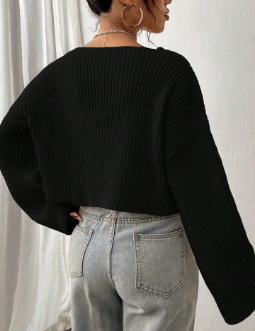 Pulover Shein Flirla, negru