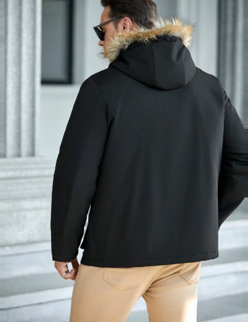 Geacă Shein Curve+, negru