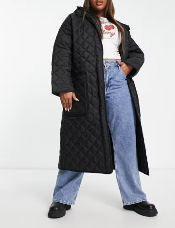 Geacă lungă ASOS, negru