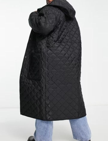 Geacă lungă ASOS, negru