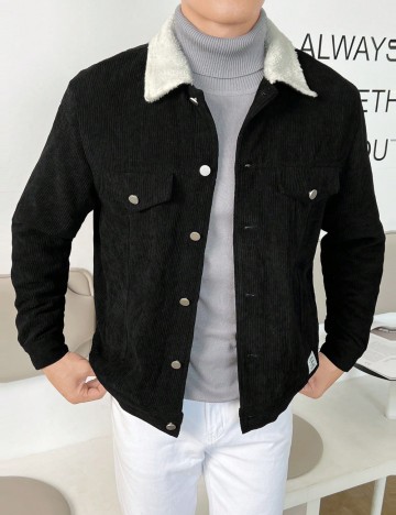 Jachetă Shein MANFINITY, negru