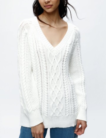 Pulover Lefties, alb