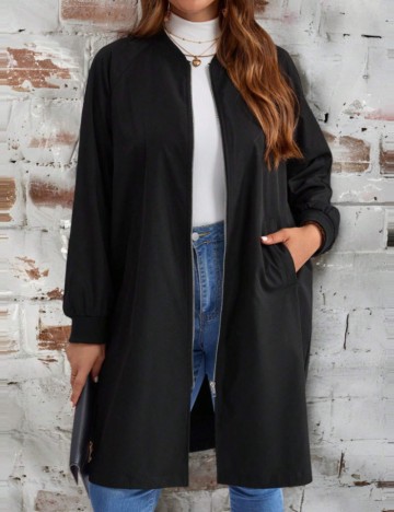 Jachetă lungă Shein Emery Rose, negru