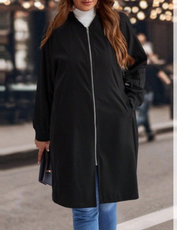 Jachetă lungă Shein Emery Rose, negru