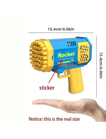 Pistol pentru baloane din săpun Shein, roz