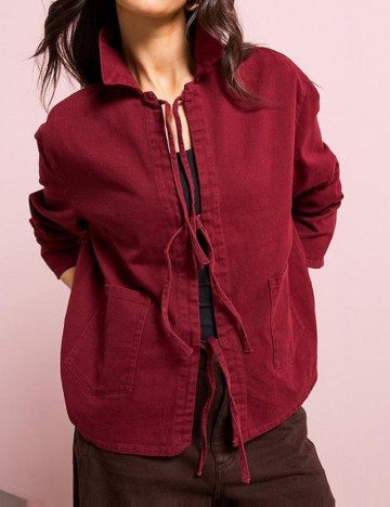 Cămașă Only, burgundy