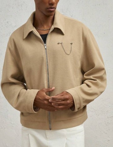 Geacă Shein MANFINITY, bej