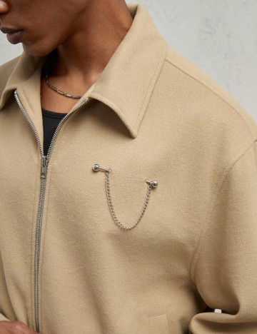 Geacă Shein MANFINITY, bej