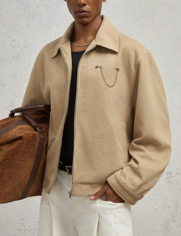 Geacă Shein MANFINITY, bej