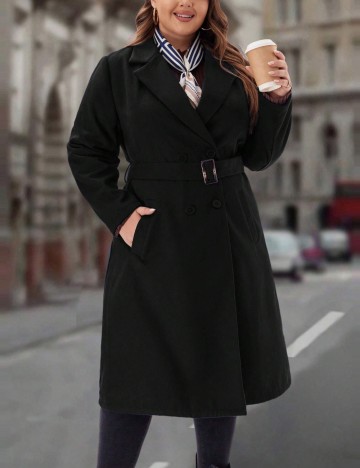 Palton Shein Curve+, negru