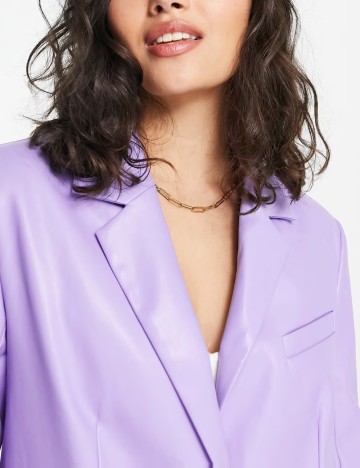 Sacou imitație de piele ASOS, mov