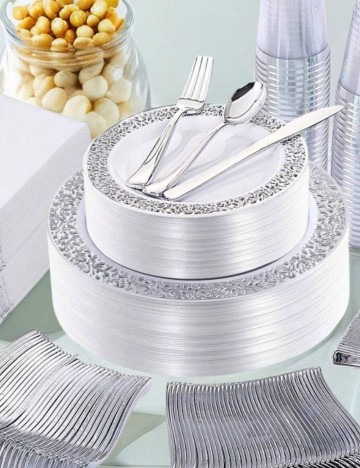 Set farfurii Shein, alb