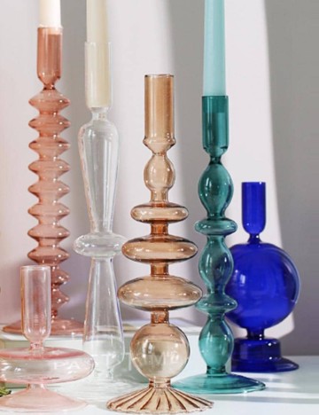 Suport lumânare Shein, turcoaz