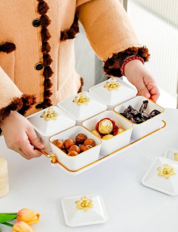 Set recipiente Shein, alb