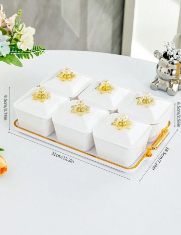 Set recipiente Shein, alb