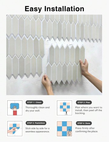 Set autocolante Shein, bej