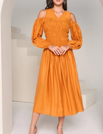 Rochie midi Shein, galben