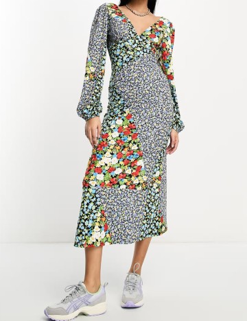 Rochie midi ASOS, mix culori
