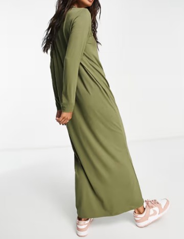 Rochie midi ASOS, kaki