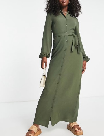 Rochie tip cămașă ASOS, kaki