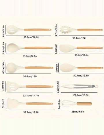 Set ustensile pentru bucătărie Shein, negru