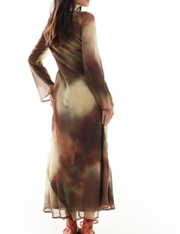 Rochie midi ASOS, mix culori