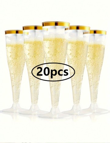 Set pahare de plastic Shein, transparent