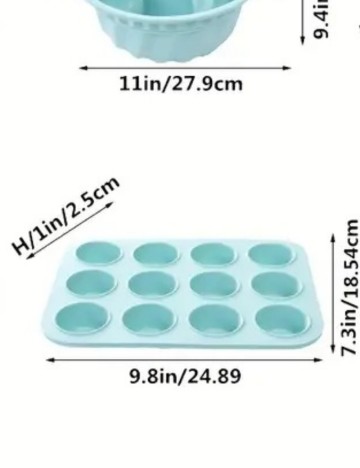 Forme de copt pentru brioșe Shein, albastru